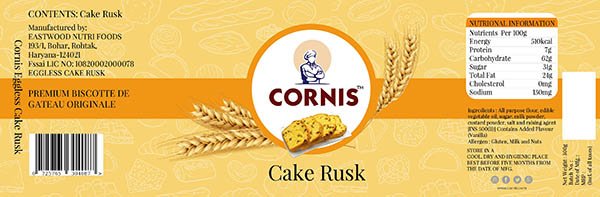 cornis rusk packaging